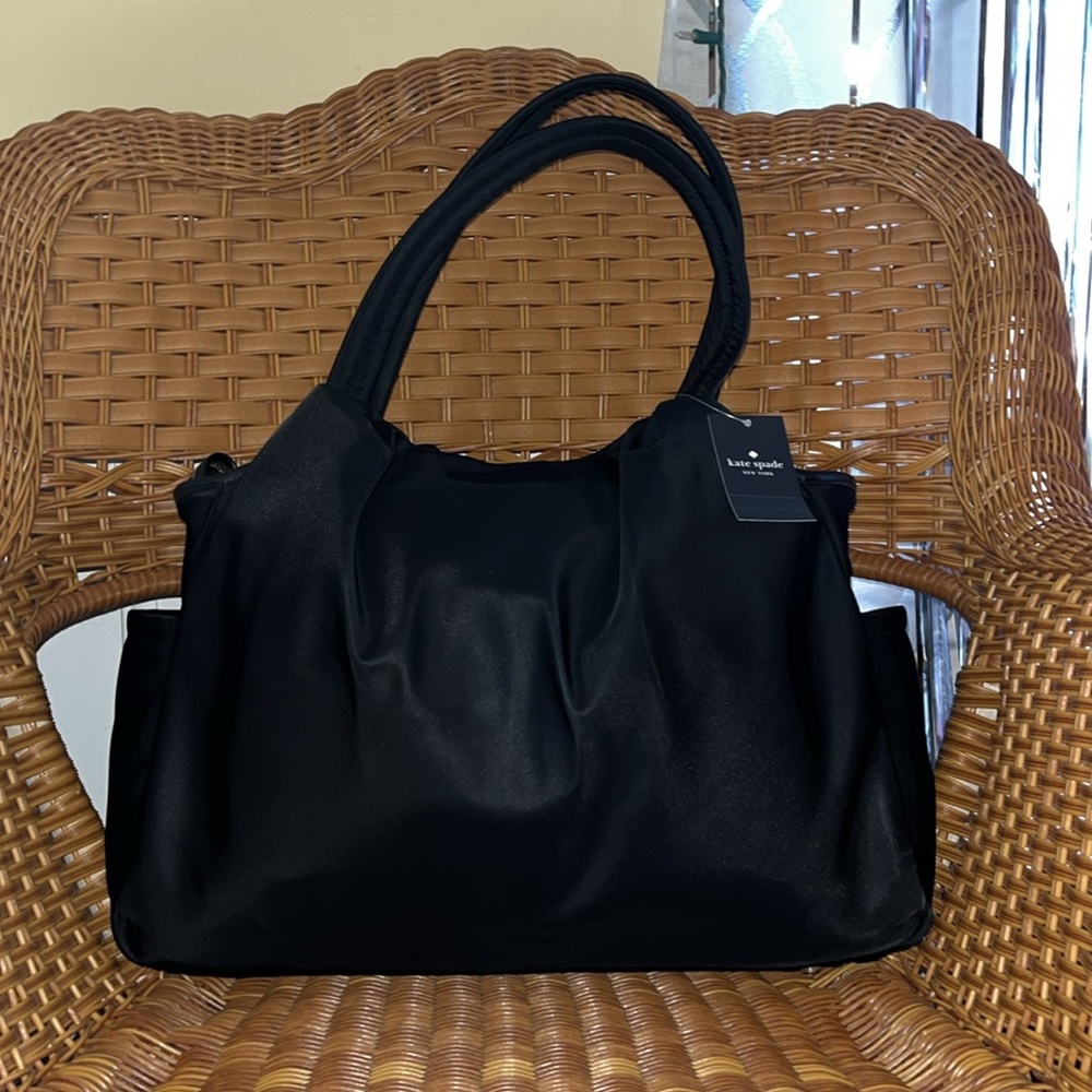 ♠️kate spade Chelsea Nylon Baby Bag, Black NWT - Picture 12 of 16
